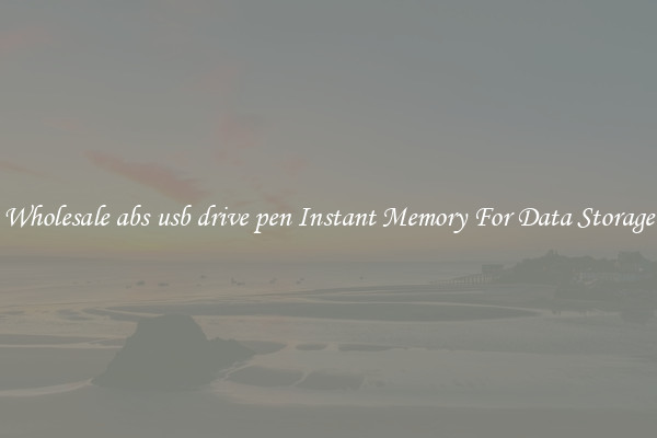 Wholesale abs usb drive pen Instant Memory For Data Storage