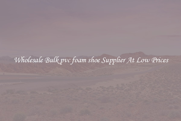 Wholesale Bulk pvc foam shoe Supplier At Low Prices