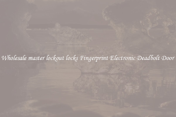 Wholesale master lockout locks Fingerprint Electronic Deadbolt Door 