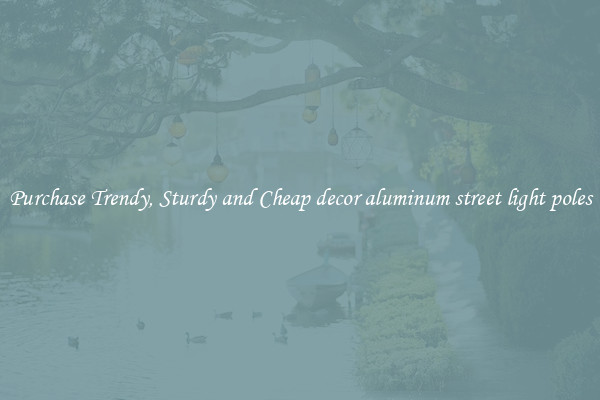 Purchase Trendy, Sturdy and Cheap decor aluminum street light poles