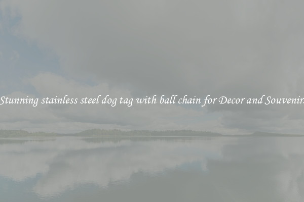Stunning stainless steel dog tag with ball chain for Decor and Souvenirs