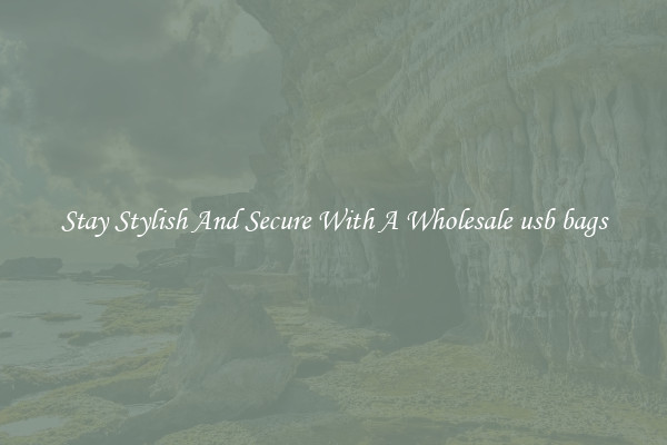 Stay Stylish And Secure With A Wholesale usb bags