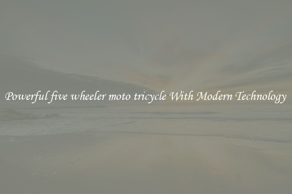 Powerful five wheeler moto tricycle With Modern Technology 