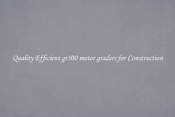 Quality Efficient gr300 motor graders for Construction