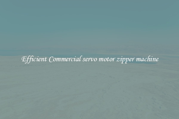 Efficient Commercial servo motor zipper machine