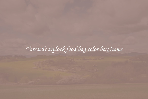 Versatile ziplock food bag color box Items