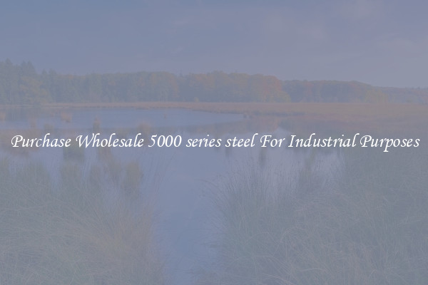 Purchase Wholesale 5000 series steel For Industrial Purposes