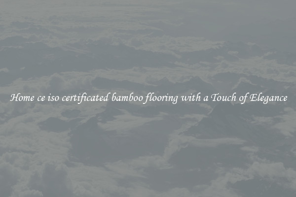 Home ce iso certificated bamboo flooring with a Touch of Elegance